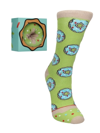 Funny Sokken - Donut - Groen