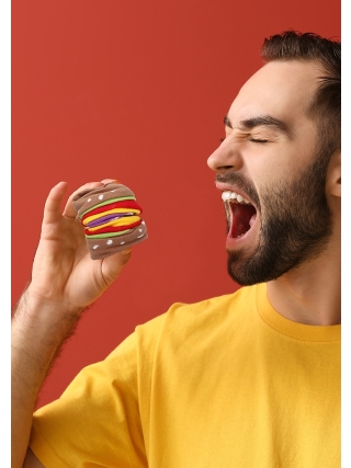 Funny Sokken - Hamburger - Multicolor
