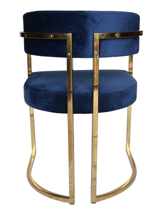 Orlando Eetkamerstoel - Blauw, Goud