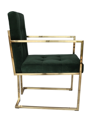 Siena Eetkamerstoel - Groen, Goud