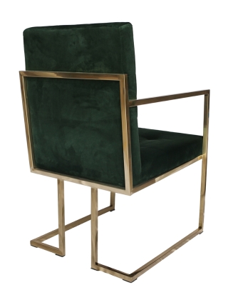 Siena Eetkamerstoel - Groen, Goud