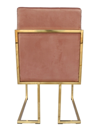 Siena Eetkamerstoel - Roze, Goud