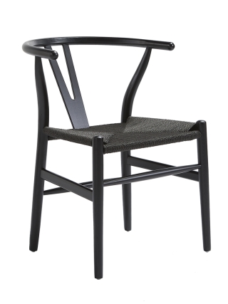 Turku Rattan Stoel - Zwart