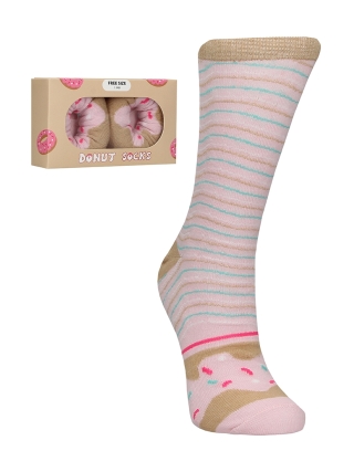 Funny Sokken - Donut - Roze