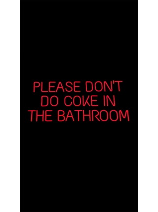 Please Don't Do Coke In The Bathroom - Led Neon Sign 