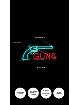 Guns - LED Neon Sign