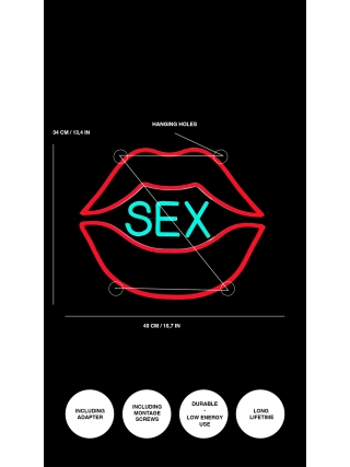 Sexs Lips - LED Neon Sign