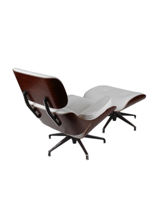 San Fransisco Loungestoel met Voetenbank - Wit, Rose
