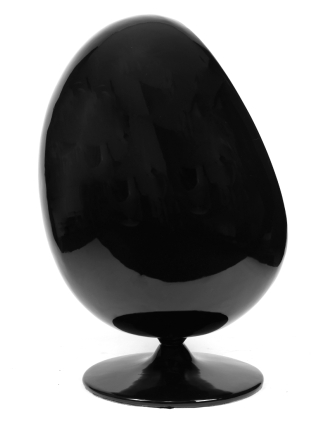 York - Egg Loungestoel - Zwart, Wit