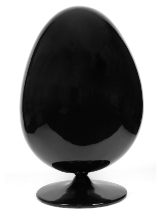 York - Egg Loungestoel - Zwart, Wit