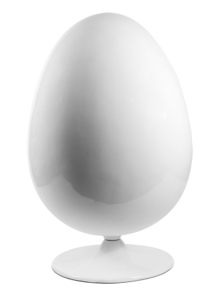 York - Egg Loungestoel - Wit, Zwart