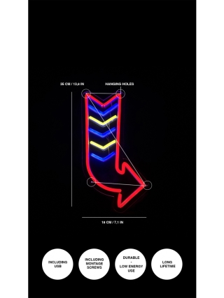 Arrow Down - LED Neon Sign