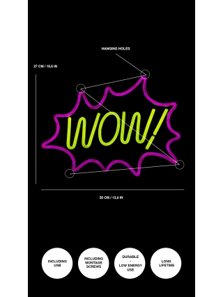 WOW - LED Neon Sign