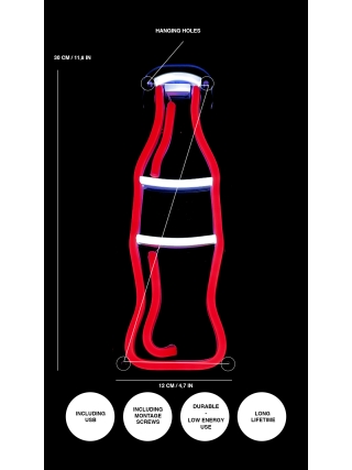 Red Bottle - LED Neon Sign