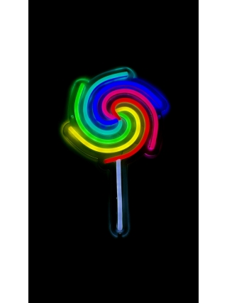 Rainbow Lollipop - LED Neon Sign