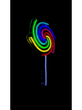 Rainbow Lollipop - LED Neon Sign