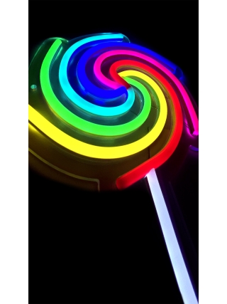 Rainbow Lollipop - LED Neon Sign