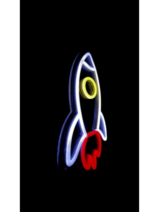 Space Rocket - LED Neon Sign