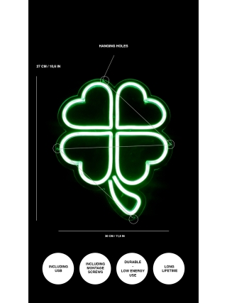 Four Leaf Clover - LED Neon Sign