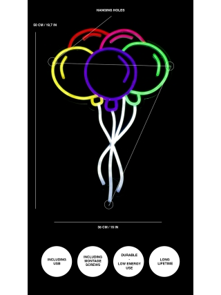 Balloons - LED Neon Sign