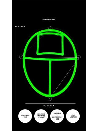 Squid Game Face - LED Neon Sign