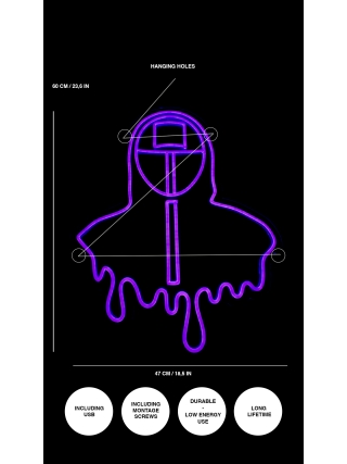 Squid Game Face - LED Neon Sign