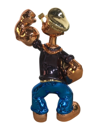 Fyberglass Sculptuur - Matroos Stripfiguur - Multicolor