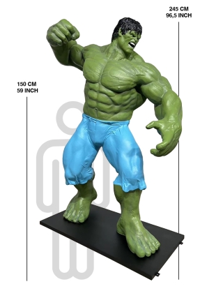 Fyberglass Sculptuur - Held Stripfiguur - Groen