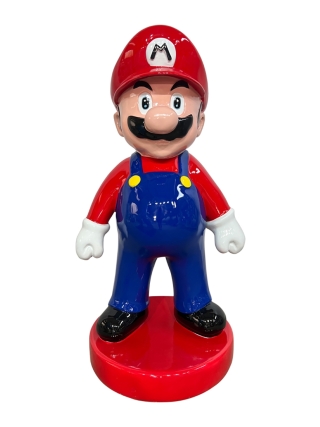 Fyberglass Sculptuur - Computerspel Icoon - Rood, Blauw