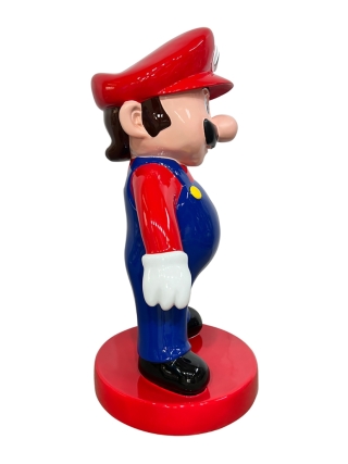 Fyberglass Sculptuur - Computerspel Icoon - Rood, Blauw