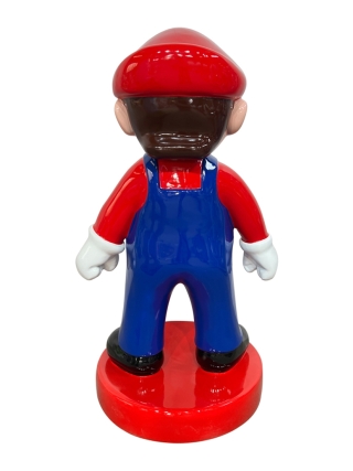 Fyberglass Sculptuur - Computerspel Icoon - Rood, Blauw