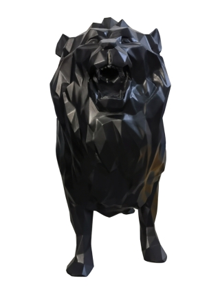 Fyberglass Sculptuur - Leeuw - Zwart