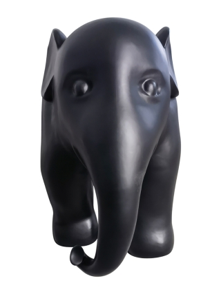 Fyberglass Sculptuur - Olifant - Zwart