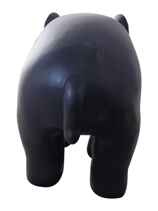 Fyberglass Sculptuur - Olifant - Zwart