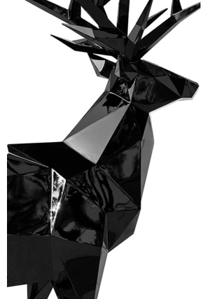 Fyberglass Sculptuur - Hert - Zwart