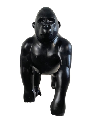 Fyberglass Sculptuur - Gorilla - Zwart