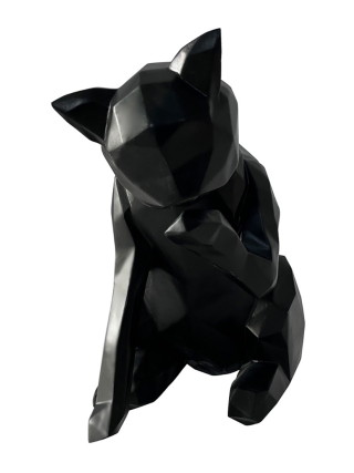 Fyberglass Sculptuur - Katten, set van 2 - Zwart