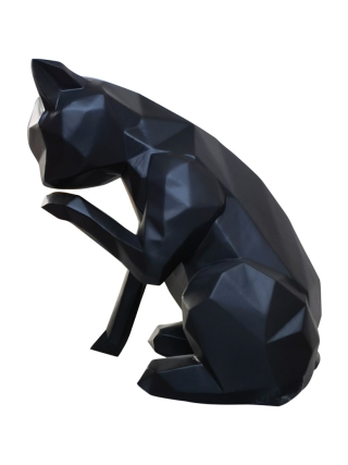 Fyberglass Sculptuur - Katten, set van 2 - Zwart