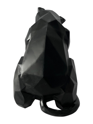 Fyberglass Sculptuur - Katten, set van 2 - Zwart