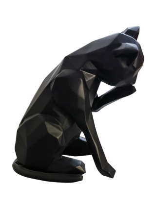 Fyberglass Sculptuur - Katten, set van 2 - Zwart