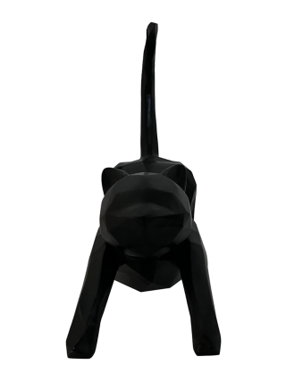 Fyberglass Sculptuur - Katten, set van 2 - Zwart