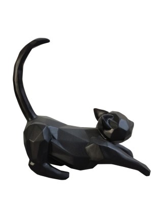 Fyberglass Sculptuur - Katten, set van 2 - Zwart