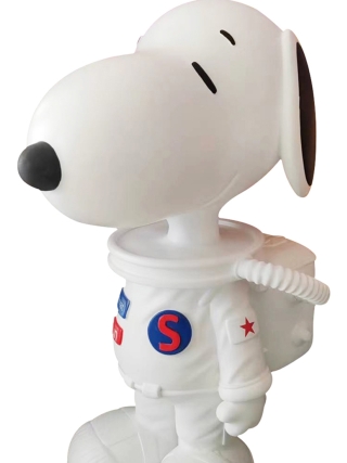 Fyberglass Sculptuur - Ruimte Hond Stripfiguur - Wit