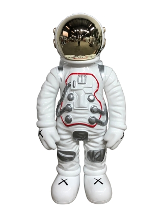 Fyberglass Sculptuur - Astronaut - Wit