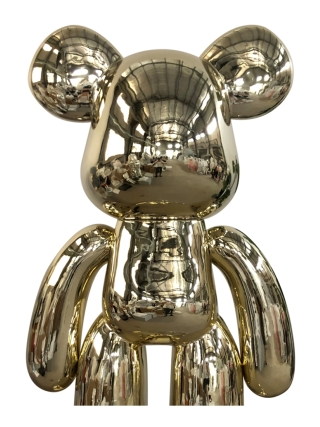 Fyberglass Sculptuur - Brick Beer Figuur - Goud