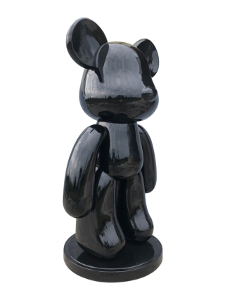 Fyberglass Sculptuur - Fashion Brick Beer Figuur - Zwart