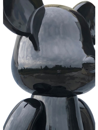 Fyberglass Sculptuur - Fashion Brick Beer Figuur - Zwart