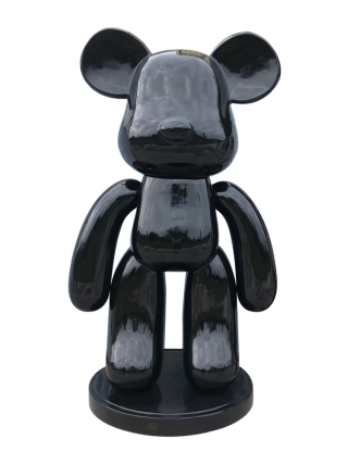 Fyberglass Sculptuur - Fashion Brick Beer Figuur - Zwart
