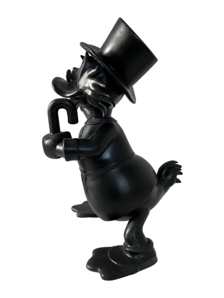 Fyberglass Sculptuur - Eend Stripfiguur - Zwart