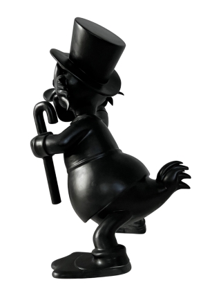 Fyberglass Sculptuur - Eend Stripfiguur - Zwart